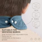 Wrrernsin Muslin Baby Bibs for Unisex Boys Girls, Cotton Drool Bib, Adjustable Newborn Bib for Drooling and Teething