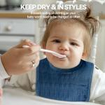 Wrrernsin Muslin Baby Bibs for Unisex Boys Girls, Cotton Drool Bib, Adjustable Newborn Bib for Drooling and Teething