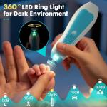 Baby Nail Trimmer File with Light Safe Electric Nail Clippers Kit for Newborn Infant Toddler Kids Toes and Fingernails Care, Polish and Trim Battery Operated (AA)