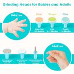 Baby Nail Trimmer File with Light Safe Electric Nail Clippers Kit for Newborn Infant Toddler Kids Toes and Fingernails Care, Polish and Trim Battery Operated (AA)