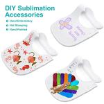 Benoxine Baby Bibs Soft and Absorbent Organic Cotton Bandana Bibs Set for Boys Girls Newborn Unisex Plain Color 3-36 Months,White, 12 Pcs