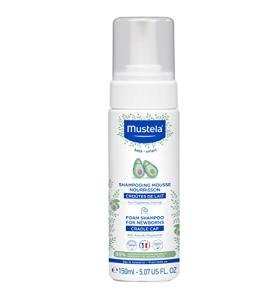 Mustela Cradle Cap Foam Shampoo for Newborn - Baby Shampoo with Naturally derived Avocado Polyphenols - Tear-Free & Fragrance-Free - 5.07 fl. oz.