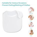 Benoxine Baby Bibs Soft and Absorbent Organic Cotton Bandana Bibs Set for Boys Girls Newborn Unisex Plain Color 3-36 Months,White, 12 Pcs