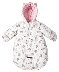 LONDON FOG Newborn Infant Baby Girl Boy Puffer Carbag Pram Bag Snowsuit Bunting - Pink (0/6 Months)