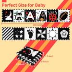 URMYWO Black and White Baby Toys, Tummy Time High Contrast Newborn Toys 0-3 Months, Soft Baby Book, Visual Stimulation Montessori Sensory Infant Toys 0-6-12 Months, Shower Gift for Boys Girls