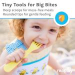 Re-Play Toddler Forks and Spoons Set - 6x6 Utensils Set for Kids - Dishwasher and Microwave Safe - Made in USA - Set of 12-5.8" x 1.2" x 0.2" - Crayon Box