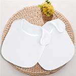 Benoxine Baby Bibs Soft and Absorbent Organic Cotton Bandana Bibs Set for Boys Girls Newborn Unisex Plain Color 3-36 Months,White, 12 Pcs