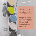Tommee Tippee Baby Nail File, Electric, for Baby, with Six Filing Heads, Battery-Powered Infant Nail Clipper with LED Light and Adjustable Speed and Direction Settings