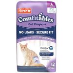 Hartz Comfitables Cat Diapers, Size L 12 Count, Comfortable & Secure Fit, Easy to Put On