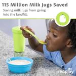 Re-Play Toddler Forks and Spoons Set - 6x6 Utensils Set for Kids - Dishwasher and Microwave Safe - Made in USA - Set of 12-5.8" x 1.2" x 0.2" - Crayon Box