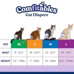 Hartz Comfitables Cat Diapers, Size L 12 Count, Comfortable & Secure Fit, Easy to Put On