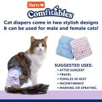 Hartz Comfitables Cat Diapers, Size L 12 Count, Comfortable & Secure Fit, Easy to Put On
