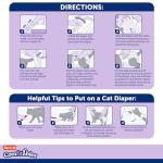 Hartz Comfitables Cat Diapers, Size L 12 Count, Comfortable & Secure Fit, Easy to Put On