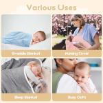 UNIMADE Hooded Towel for Newborn, 4 Pack Soft Coral Fleece Baby Towels, Ultra Absorbent Bath Cloths Bulk for Infants, Toddlers, Newborn Essential- 30 x 30 inch - Multicolor