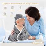 UNIMADE Hooded Towel for Newborn, 4 Pack Soft Coral Fleece Baby Towels, Ultra Absorbent Bath Cloths Bulk for Infants, Toddlers, Newborn Essential- 30 x 30 inch - Multicolor