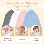 UNIMADE Hooded Towel for Newborn, 4 Pack Soft Coral Fleece Baby Towels, Ultra Absorbent Bath Cloths Bulk for Infants, Toddlers, Newborn Essential- 30 x 30 inch - Multicolor