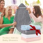 UNIMADE Hooded Towel for Newborn, 4 Pack Soft Coral Fleece Baby Towels, Ultra Absorbent Bath Cloths Bulk for Infants, Toddlers, Newborn Essential- 30 x 30 inch - Multicolor