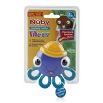 Nuby Vibe-EEZ Vibrating Teether - Battery Powered - Textured Surface and Easy to Grasp Toy for Baby Teething Relief - 3+ Months - Octopus