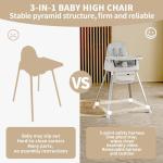 Portable Baby Highchair for Months Infants and Toddlers with 5 Point Harness Convertible Comfortable Seat for Cozy Eating Table Sit Up High Chair and Seats for Sitting Up Back Booster Feeding Chairs