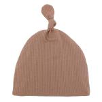Silky Satin Lined Newborn Hat Hair Care Knot Beanie Hats for Infant Baby Boys Girls Caps 0-6 Months (0-6M Rib Camel)