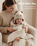 Blissful Diary Muslin Baby Hooded Towel 2 Pack, Soft & Absorbent Bath Towel for Infant, Toddler, Unisex, Baby Gift, Newborn Essentials, Bear & Lamb