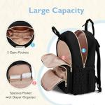 mommore Diaper Bag Backpack, Stylish Travel Baby Bag with Insulated Pockets, Changing Pad and Stroller Straps for Toddler (L-Brown Taupe, Large-27L)
