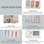 Beautiful Baby Play Gym and Tummy Time Mat - Soft Cotton Mat with 4 Cute Toys & Cards Creates The Perfect Activity Area for Your Girl/Boy - Stylish Infant Floor Playmat for Any Playroom Decor