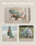 Blissful Diary Muslin Baby Hooded Towel 2 Pack, Soft & Absorbent Bath Towel for Infant, Toddler, Unisex, Baby Gift, Newborn Essentials, Bear & Lamb