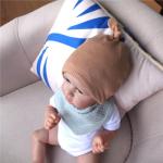 Silky Satin Lined Newborn Hat Hair Care Knot Beanie Hats for Infant Baby Boys Girls Caps 0-6 Months (0-6M Rib Camel)