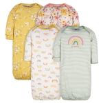 GerberBaby Girls4-Pack Sleeper GownGold0-6 Months