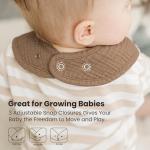 Konssy 10-Pack Muslin Baby Bibs, Soft Cotton Bandana Bibs for Drooling & Teething, Unisex Solid Colors for Boys & Girls, Newborn & Infant