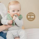 Konssy 10-Pack Muslin Baby Bibs, Soft Cotton Bandana Bibs for Drooling & Teething, Unisex Solid Colors for Boys & Girls, Newborn & Infant