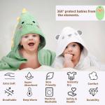 CandyHome 12 PCS Baby Bath Towels Set for Infants Toddlers, 4 PCS Animal Hooded Baby Towels & 8 PCS Washcloths Set, Ultra Absorbent Cute Soft Newborn Bath Essentials Gifts for Boys & Girls