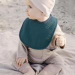 Konssy 10-Pack Muslin Baby Bibs, Soft Cotton Bandana Bibs for Drooling & Teething, Unisex Solid Colors for Boys & Girls, Newborn & Infant