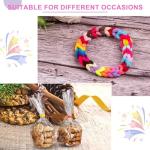 TVINLIK 350 PCS Multicolor Cotton Hair Ties – Small Baby Hair Elastics for Kids and Girls, No Crease Finger Ponytail Holders (20 Colors)