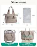 BAGSMART Diaper Bag Tote for Baby, Hospital Bag for Labor Delivery, Large Mommy Bag with Portable Changing Pad Pacifier Case for Travel Weekender Work
