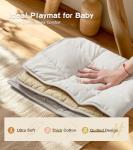 little dove Baby Gym with Mat, Wooden Play Gym with 9 Sensory Toys, Foldable Baby Play GymFrame Activity Center, Natural Pine Wood, Montessori Toys, Easy to Assemble & Clean, Natural Color