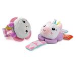 Bright Starts Rattle & Teethe Wrist Pals Toy, Unicorn & Llama, Newborn+, 2 Count