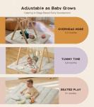 little dove Baby Gym with Mat, Wooden Play Gym with 9 Sensory Toys, Foldable Baby Play GymFrame Activity Center, Natural Pine Wood, Montessori Toys, Easy to Assemble & Clean, Natural Color