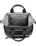 Skip Hop Diaper Bag Backpack: Mainframe Large Capacity Wide Open Structure with Changing Pad & Stroller Attachement, Black with Gold Trim