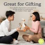 Itzy Ritzy Snuggles Plush Toy – Soft Stuffed Animal for Babies, Kids & Adults – Sensory Ribbons & Textured Fabrics for Tactile Play – Cozy & Cuddly Companion for Newborns & Up (Goose)