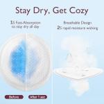 Momcozy Ultra-Thin Disposable Nursing Pads, Super Absorbent and Breathable Breastfeeding Pads, Make The Breasts Light and Unburdened, 3D Shape for The Best Fit, Individually Packaged（120 Count）