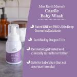 Earth Mama Calming Lavender Baby Wash Liquid Foaming Hand Soap, Organic All-Purpose Lavender Body Wash for Sensitive Skin, Castile Soap with Coconut Oil, Shea Butter, Calendula, & Aloe, 5.3 Fl Oz