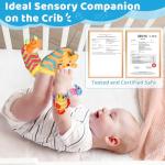 URMYWO Wrist Rattles for Baby - Rattle Socks - Foot Finder Set - Baby Toys for 0-12 Months Infant - Newborn Essentials - Early Learning Sensery Toys for Boy Girl as Shower Gifts Easter Basket Stuffer