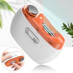 3-in-1 Electric Nail Trimmer for Thin Nails (Up to 1.4mm) – USB Rechargeable Automatic Nail File for Baby & Seniors, 2-Speed, LED Light