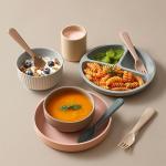 12 Pieces Toddler Utensils Set, Plastic Spoons and Forks Set for Kids, Children Safe Flatware, Plastic Reusable Cutlery, BPA Free, Dishwasher Safe