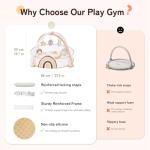 Crisschirs 6-in-1 XL Large Baby Gym & Ball Pit, Play Mat & Play Gym, Combination Baby Activity Gym with Milestone Cards for Sensory Exploration and Motor Skill Development, Balls are not Included