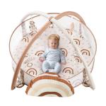 Crisschirs 6-in-1 XL Large Baby Gym & Ball Pit, Play Mat & Play Gym, Combination Baby Activity Gym with Milestone Cards for Sensory Exploration and Motor Skill Development, Balls are not Included