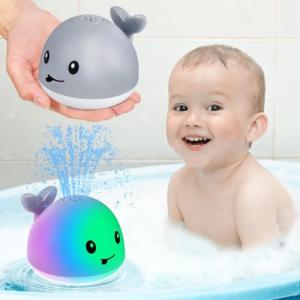 Gigilli Bath Toys for Kids Ages 1-3, Baby Bath Toys 1 2 3 Year Boy Girl, Easter Basket Stuffers Gifts 6-12-18 Months, Light Up Whale Bath Toy Sprinkler Toddler Birthday Bathtub Fountain Pool Water Toy