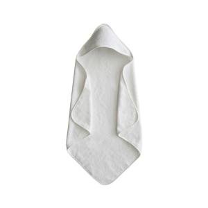 mushie Baby Hooded Towel | Organic Cotton (Pearl)